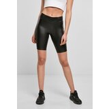 Urban Classics Women's synthetic leather cycling shorts black Cene