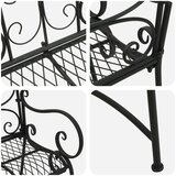  Vrtna klupa 2-Broj sjedala 114 x 56,5 x 90 cm Čelik Crna | shoptok.hr