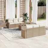 Maison Chic Seti vrtnega pohištva - Vrtna garnitura - Vrtni pohištvo set 7-delna z blazinami bež poli ratan, (21804015) | Shoptok.si
