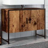 vidaXL Kopalniška omara za umivalnik Stari les 80x33x60 cm Cene