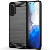  Gumijasti / gel etui Carbon za Samsung Galaxy S20+ - črni Cene