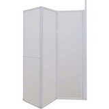 vidaXL Stena za tuš L oblike 70x120x137 cm 4 paneli zložljiva | Shoptok.si