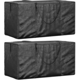  Vreće za vrtne jastuke 2 kom crne 150x75x75 cm polietilen | shoptok.hr