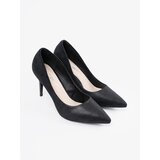 Shelvt Black suede stiletto pumps | Shoptok.si