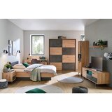 CARRYHOME Regal Raven, Barva Hrasta, Temno Siva | Shoptok.si