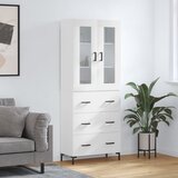 The Living Store Visoka omara bela 69,5x34x180 cm inženirski les - Visoka Omara, (21429028) Cene