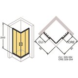 Huppe ČETVRTASTA TUŠ KABINA 80X80 VISINA 2000cm | Eponuda.com