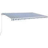 Tenda na ručno uvlačenje LED 500 x 350 cm plavo-bijela | Eponuda.com
