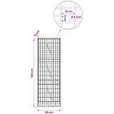  Gabion s žicom debljine 5 mm i mrežom 5x10 cm 50x10x150 cm Slike