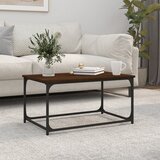 vidaXL Stolić za kavu smeđa boja hrasta 80x50x40 cm od drva i željeza Cijene