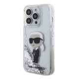 Karl Lagerfeld Originalen ovitek KLHCP15LLNKHCH za iPhone 15 Pro prozorna trda zaščita z bleščicami - NFT Karl Body Cene