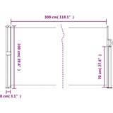  Zložljiva stranska tenda bež 100x300 cm | Shoptok.si