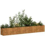 vidaXL Planter Rusty 280x40x40 cm Vremensko odporno jeklo | Shoptok.si