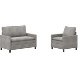  Set sofe 2 pcs Svjetlosiva Baršun | shoptok.hr