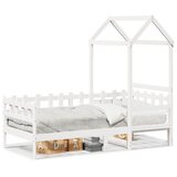  Dnevni krevet s krovom bez madraca bijeli 80x200cm masivno drvo | shoptok.hr