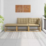  Sekcionalna sofa s jastukom Bijela 241 5 x 83 x 73 cm - Bijela i bež 1x srednji +1x kutni +1x stolić | shoptok.hr