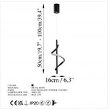 Opviq Črna LED viseča svetilka ø 16 cm Likma – | Shoptok.si