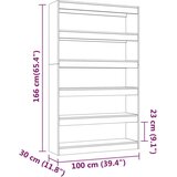 Ormarić za knjige / sobna pregrada bijeli 100 x 30 x 166 cm | shoptok.hr