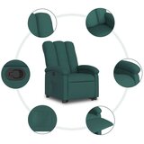 vidaXL Naslanjač s funkcijo vstajanja temno zeleno blago | Shoptok.si