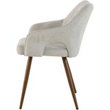 MID.YOU NASLANJAČ, les, kovina, tekstil svetlo rjava | Shoptok.si