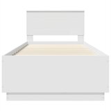  Krevetna konstrukcija Bijela 75 x 190 cm Konstruirano drvo | shoptok.hr