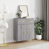 vidaXL Komoda siva sonoma 69,5x34x90 cm inženirski les | Shoptok.si