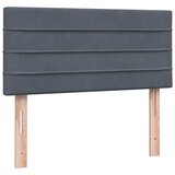 Box spring krevet s madracem tamnosivi 80 x 220 cm baršunasti | shoptok.hr