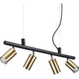 Ideal Lux led luster na sajli dynamite 4xGU10/7W/230V cri 90 crna/mesing | Eponuda.com