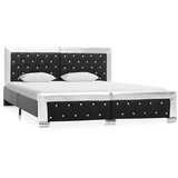 Furnova Posteljni okvir črno umetno usnje 160x200 cm, (22055821) | Shoptok.si