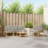  Set vanjskih sofa 6 pcs Bijela i svjetlosiva 59 x 59 x 37 cm | shoptok.hr