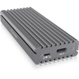 Icybox kućište za SSD disk IB-1817M-C31, M.2 NVMe, USB 3.1 Type-C, Type-C to Type-A USB cable, siva | shoptok.hr