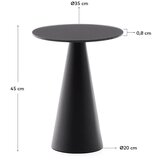 Kave Home Okrugao pomoćni stol sa staklenom pločom stola ø 35 cm Wilshire – | shoptok.hr