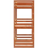 vidaXL Trojni pograd voščeno rjav 90x200 cm trdna borovina | Shoptok.si