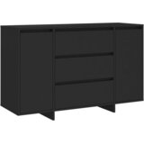 The Living Store Komoda s 3 predali črna 120x41x75 cm iverna plošča - Komoda, (21503207) | Shoptok.si