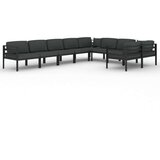  Vrtna sedežna garnitura 9-delna z blazinami aluminij antracit - - antracit siva - 53.55 - N/A - | Shoptok.si