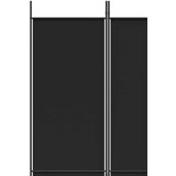 Sobna pregrada s 5 panela crna 250 x 220 cm od tkanine | shoptok.hr
