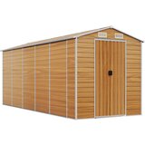 vidaXL Vrtno spremište svjetlosmeđe 191 x 470 x 198 cm pocinčani čelik | shoptok.hr