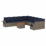  11-dijelni vrtni set s jastucima, sivi poliratan | shoptok.hr
