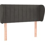  Uzglavlje s ušima tamnosivo 103x23x78/88 cm baršunasto | shoptok.hr