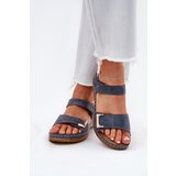 EVENTO Comfortable Women's Wedge Sandals Blue Sadevale | Shoptok.si