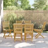 vidaXL Zložljivi vrtni stoli 6 kosov 43x54x88 cm bambus | Shoptok.si