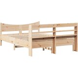  Okvir za krevet s uzglavljem 160 x 200 cm od masivne borovine | shoptok.hr