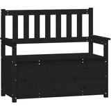  Klupa crna 112,5 x 51,5 x 96,5 cm od masivne borovine | shoptok.hr