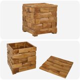  Stolica za Skladištenje Smeđa 40 x 40 x 45 cm Čvrsto teak drvo | Eponuda.com
