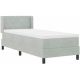  s opruga kutije Svijetlo siva 200 x 80 cm Baršun | shoptok.hr