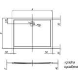 Kolpa San tuš kad za vgradnjo flamenco (model 1) 160 x 90 cm (3838987785668) | Shoptok.si