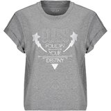 Guess Majice s kratkimi rokavi SLEEVES STRASS Siva | Shoptok.si