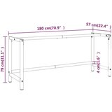 vidaXL Okvir za delovno mizo mat črn in mat rdeč 180x57x79 cm kovinski | Shoptok.si