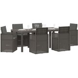  Vrtni set za objed s jastukom 7 pcs Svjetlosiva i antracit PP | shoptok.hr