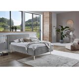 Meise Möbel Siva oblazinjena zakonska postelja brez letvenega dna 140x200 cm Mattis – | Shoptok.si